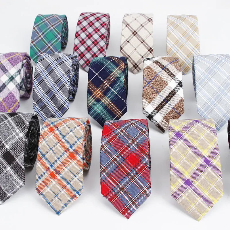 2019 Brand Hot Sale Men's Vintage Plaid Stripe Narrow Neck Tie For Man Wedding Business Casual Red Blue Necktie Bowknot Corbatas